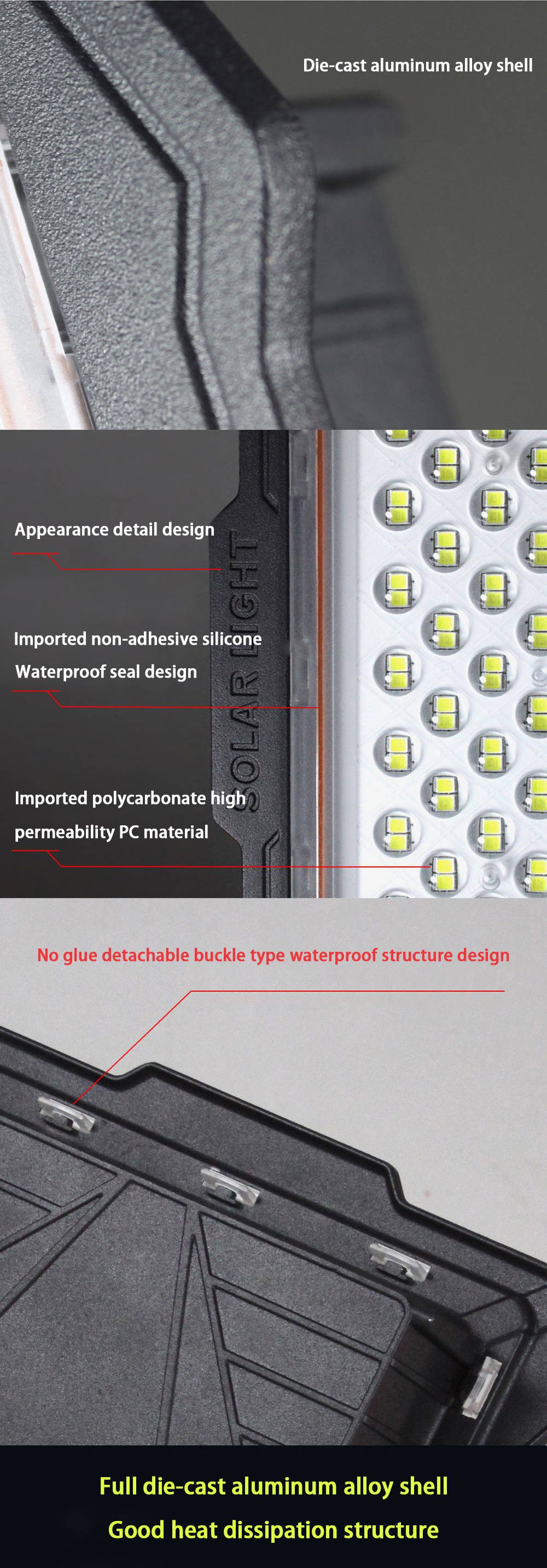 Stadium area workplace lighting 5 years warranty waterproof IP65 100w 200w 300w 400w 55000 lumens solar flood light