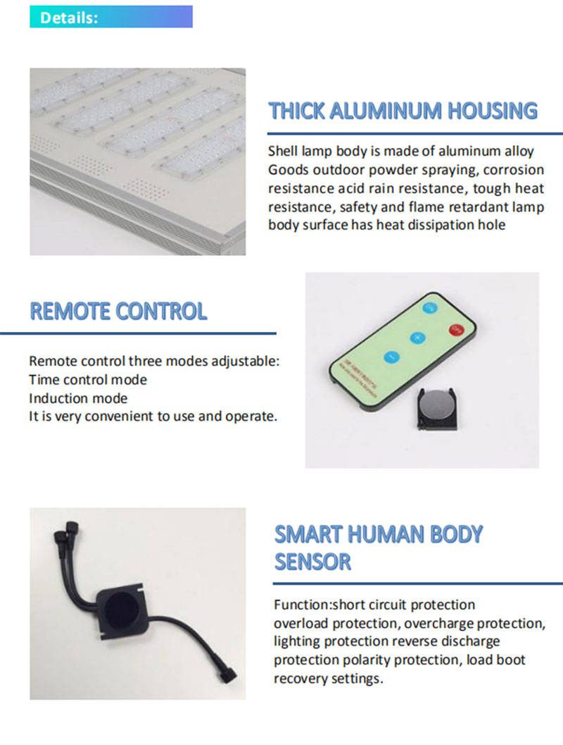 Excellent quality 30w 20watt ip65 solar street lighting 80w 60w solar lamp led street light